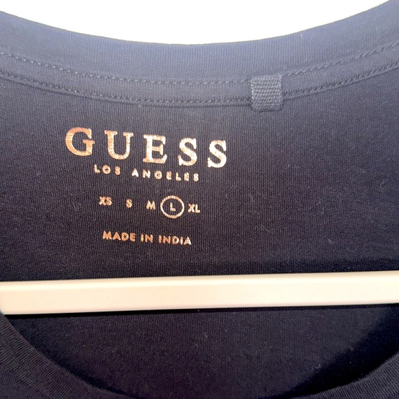 Guess cotton shirt with sequence and bling in front! Size large - Picture 2 of 5
